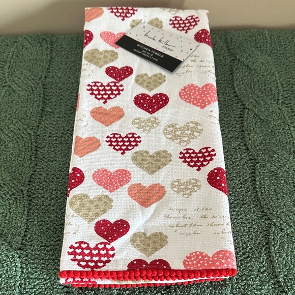Nicole Miller Other - Nicole Miller Valentine Heart ♥️ Kitchen Towels Set of 3 NEW!